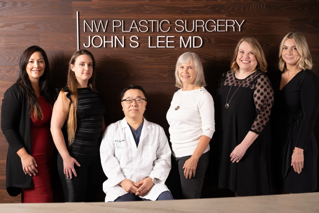Dr. John S. Lee with his staff at NW Plastic Surgery Center in Portland Oregon